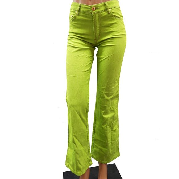 PARASUCO Jeans LIME Green FLARE BOOT leg jeans EXTREME fit 27 - Picture 1 of 8